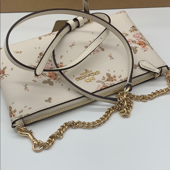 COACH ZIP TOP CROSSBODY WITH ROSE BOUQUET PRINT - Picture 3 of 16